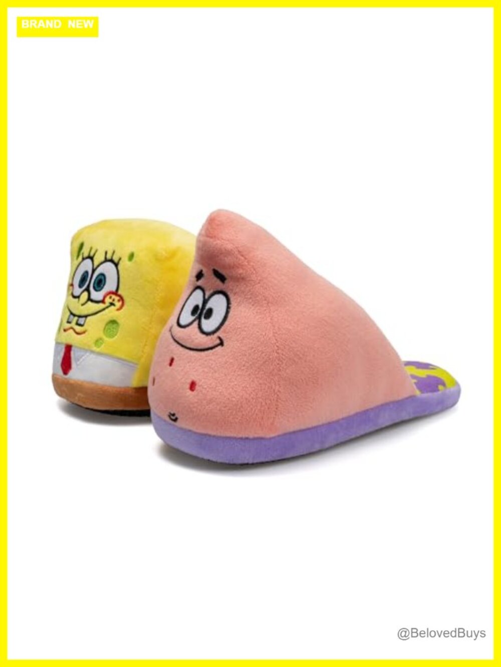 SpongeBob 3D Plush House Slippers Cushioned Indoor Unisex